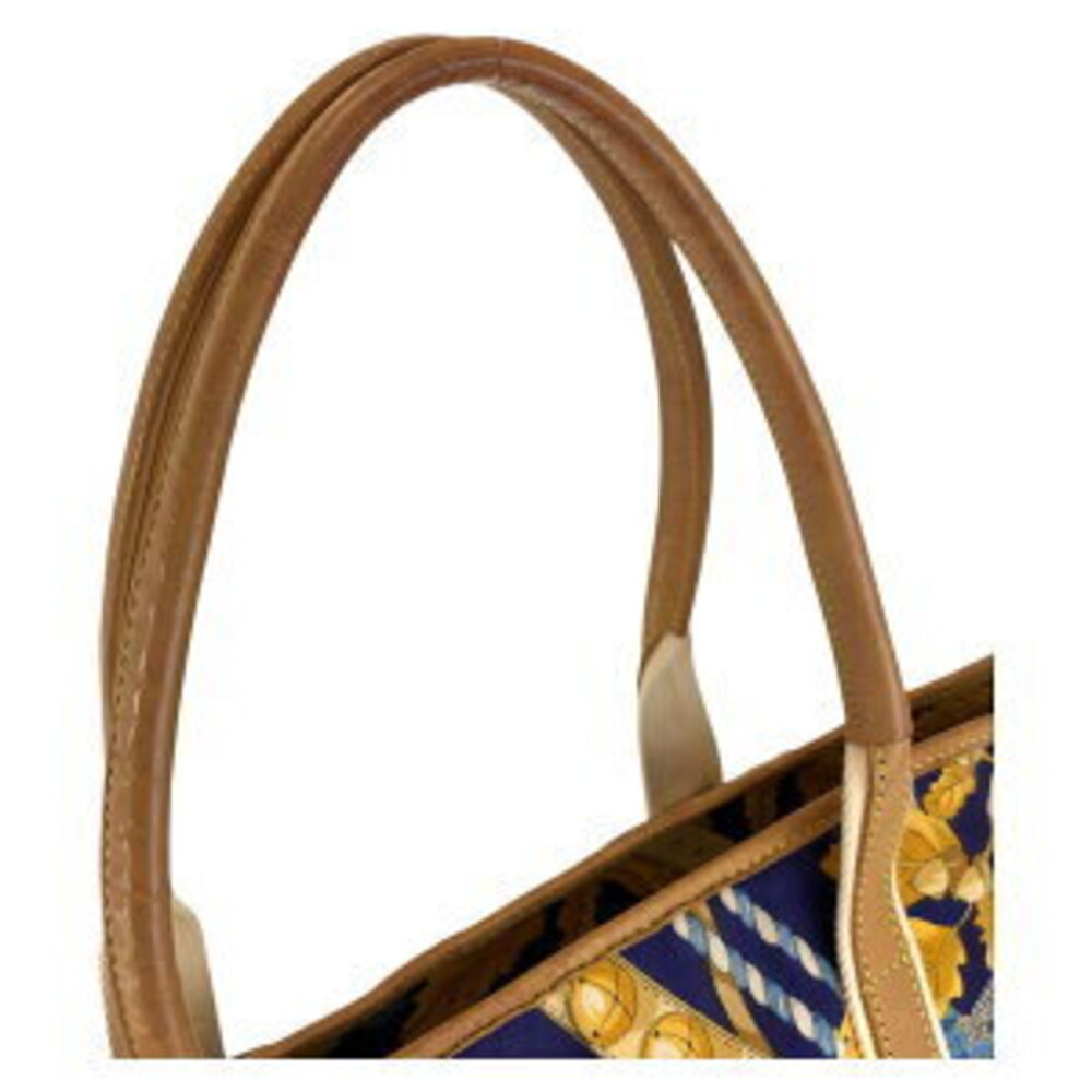 LOEWE Blue Multicolor Canvas Leather Tote Shoulder Bag - Picture 8 of 10